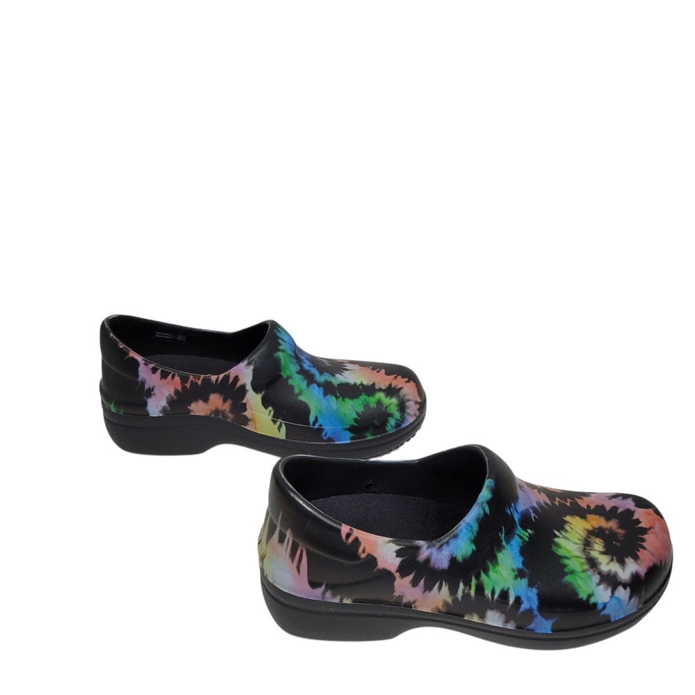Crocs Neria Pro II‎ Work Clogs Womens Size 6 Black Tie Dye Slip Resistant 205385 - Picture 6 of 14